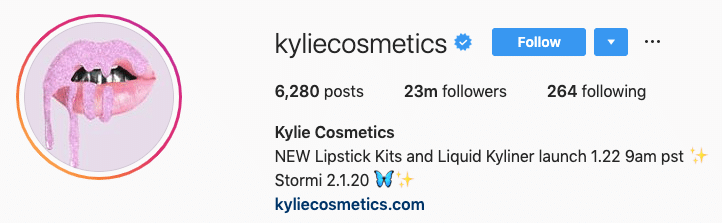 Kylie Cosmetics social media marketing strategy